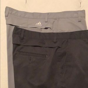 Two pairs of Adidas golf shorts, gently worn.